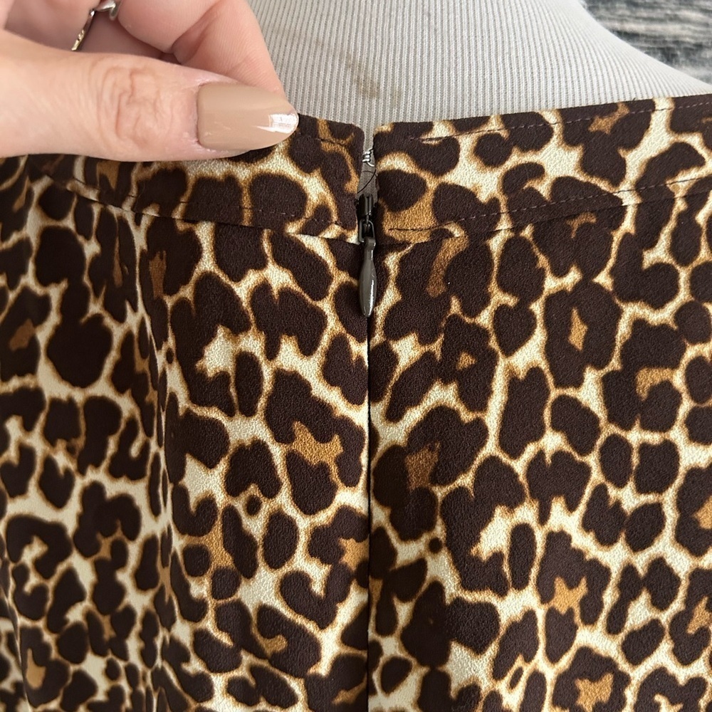 J.Crew Leopard Print Shift Dress 8 – Classic Chic 3/4 Sleeve Work to Weekend - Picture 6 of 8